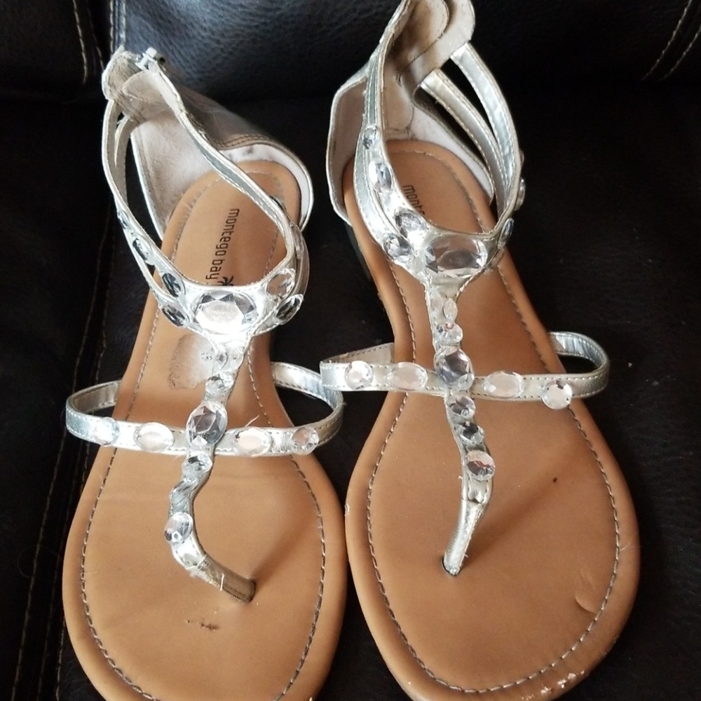 Silver sandals